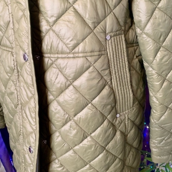 Sam Edelman Green Long Puffer Coat Size XL - Picture 3 of 4